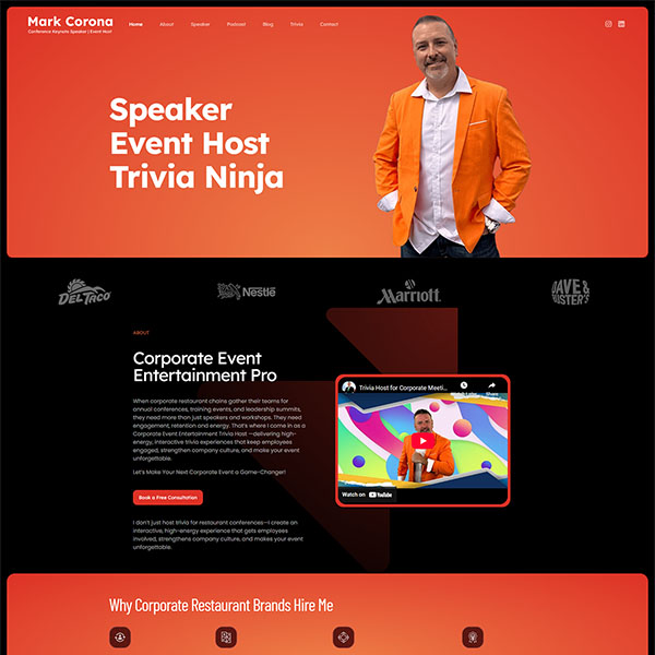 Markcorona website design