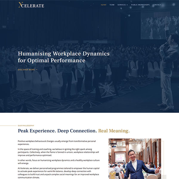 Xcelerate website design