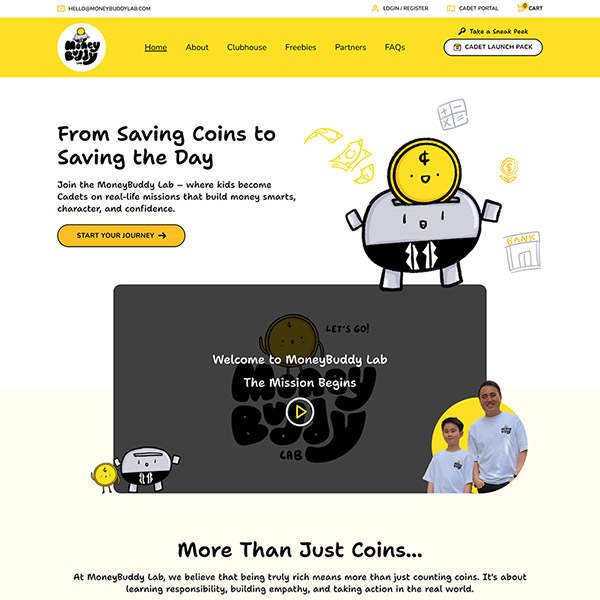 moneybuddylab website design